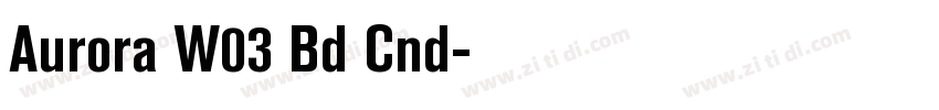 Aurora W03 Bd Cnd字体转换